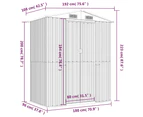 vidaXL Garden Shed Anthracite 192x108x223 cm Galvanised Steel