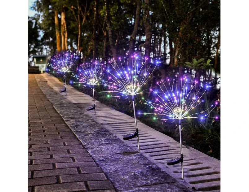 Solar Firework Lights,2 Pack 50 Copper Wire 150 Led Firework Fairy Lights With 8 Modes Solar String Light Outdoor Christmas Light For Garden Garden Family