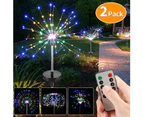 Solar Firework Lights,2 Pack 50 Copper Wire 150 Led Firework Fairy Lights With 8 Modes Solar String Light Outdoor Christmas Light For Garden Garden Family