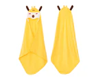 Soft Hooded Baby Towel Cartoon Kids Bath Towels - Yellow