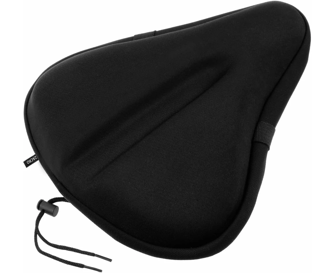 Big Size Exercise Bike Seat Cover,Soft Wide Gel Bicycle Cushion For Bike Saddle,Comfortable Bike Seat Cover Fits Cruiser And Stationary Bikes,Indoor Cyclin