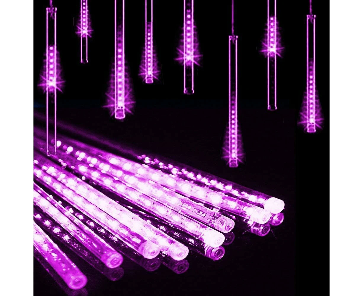 Meteor Shower Rain Lights, Valentine Lights 30cm 8 Tubes 144 LED Icicle light Snow Falling Christmas Lights Outdoor Raindrop Lights, Xmas Wedding Party Tre