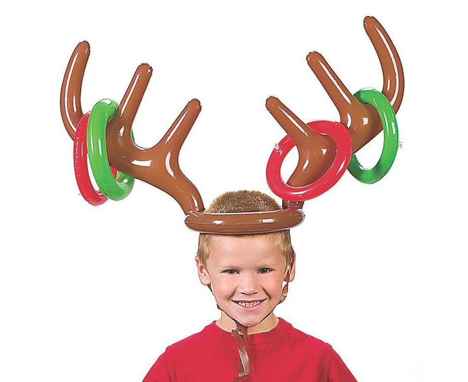 Inflatable Reindeer Antler Ring Toss Game Christmas Holiday Party Game