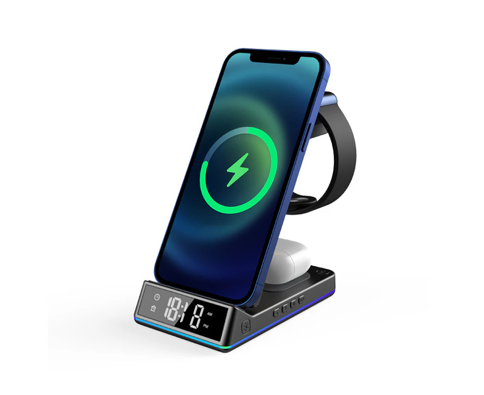 LOYOUTH 5-in-1 Wireless Charger-Fast Charge Station Dock for iPhone, Samsung,Watch,Universal