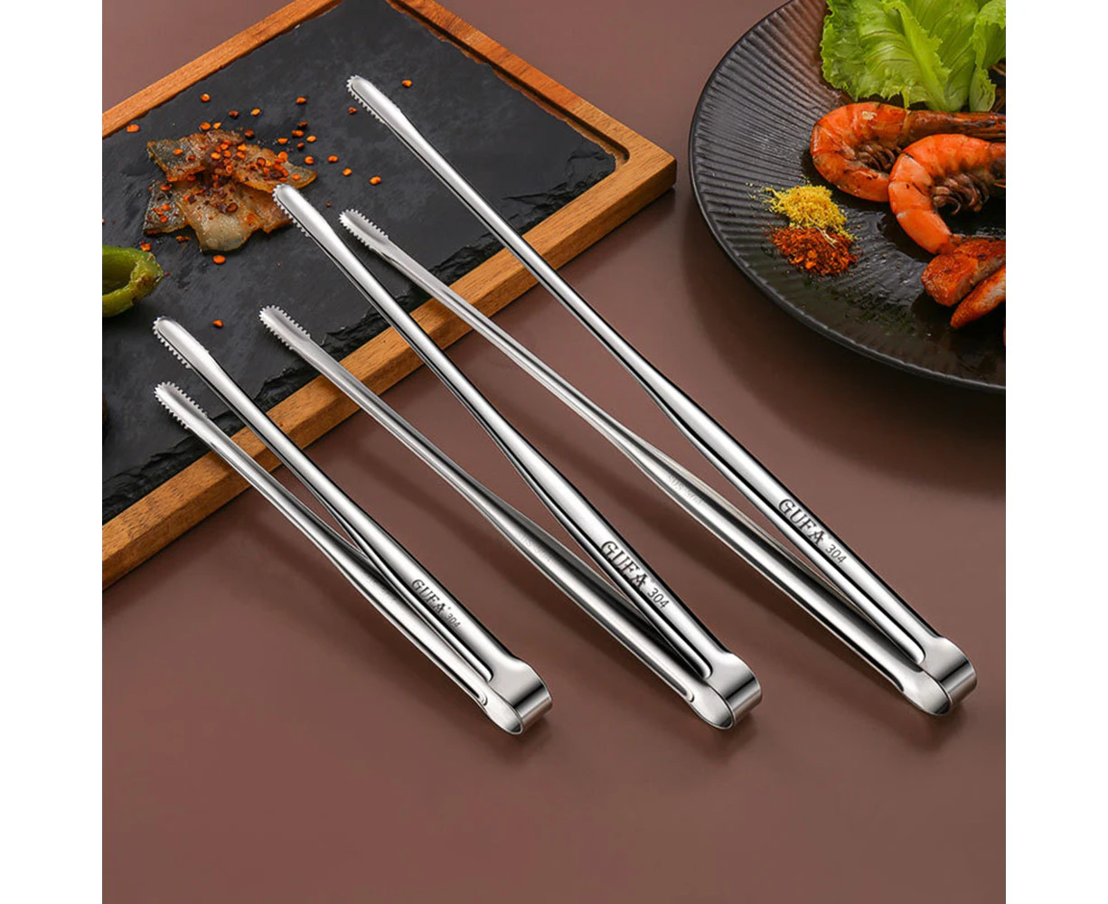 3Pcs Stainless Steel Grill Tongs Cooking Utensils For BBQ Baking Accessories