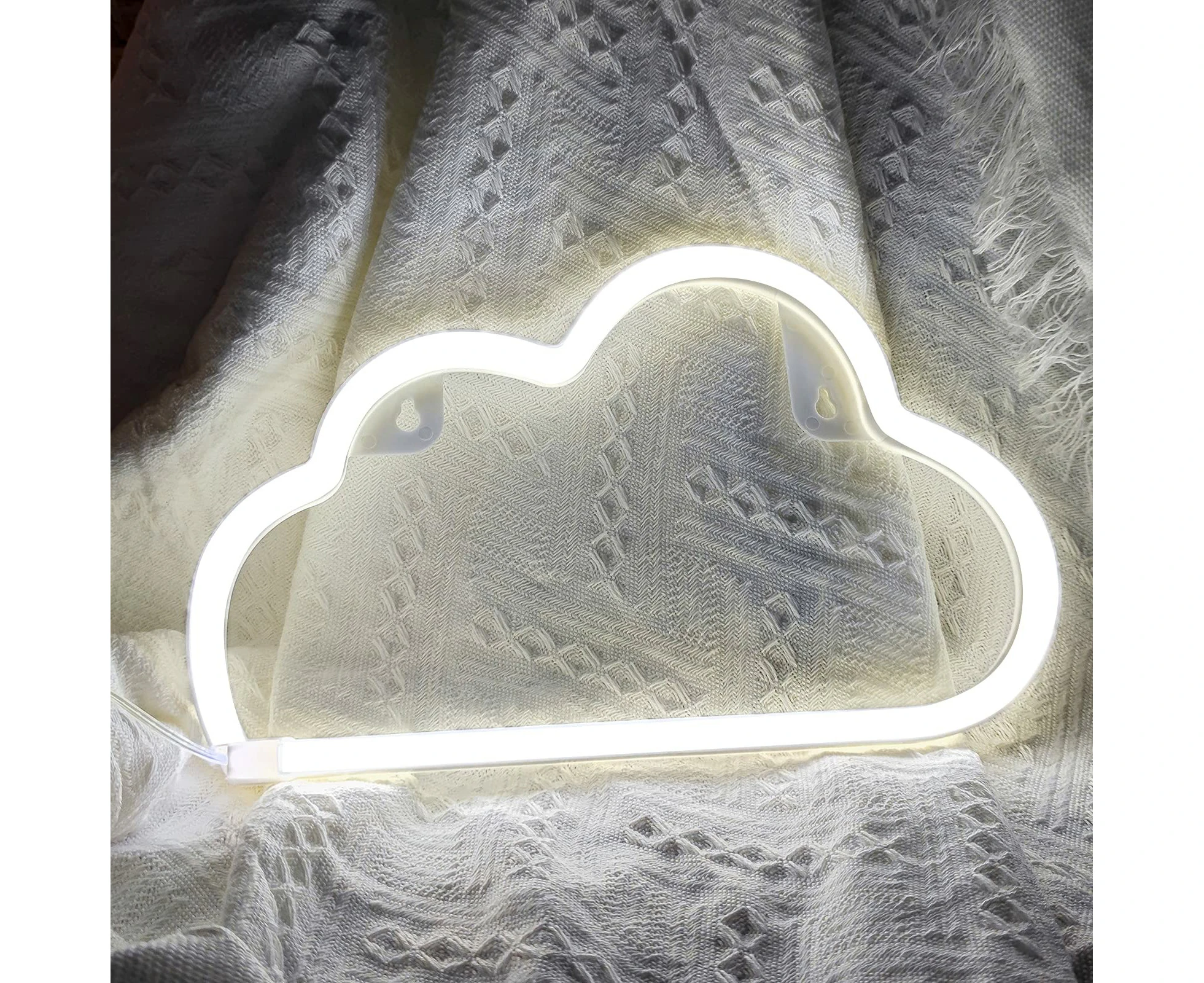 Cloud Neon Signs,Battery or USB Powered Cloud LED Neon Light for Wall Decor,Cloud Shape Neon Light