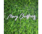 Cool White Merry Christmas LED Neon Sign Wall Decor USB Powered Christmas Neon Light 12.11 x 42.35 cm