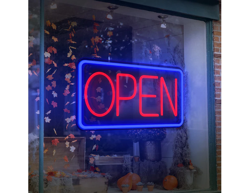 42x23cm LED Neon Open Sign for Business, Adjustable Brightness Neon Lights for Bar, Living Room, Stores, Hotel Wall Decor