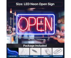 42x23cm LED Neon Open Sign for Business, Adjustable Brightness Neon Lights for Bar, Living Room, Stores, Hotel Wall Decor