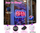 42x23cm LED Neon Open Sign for Business, Adjustable Brightness Neon Lights for Bar, Living Room, Stores, Hotel Wall Decor