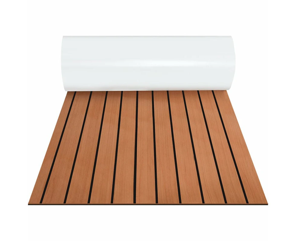 Self-Adhesive Marine Deck Flooring EVA Foam Teak Effect Brown 240x60cm