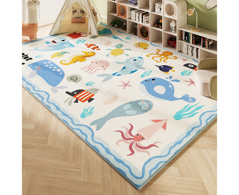 Area Rugs For Bedroom Living Room,Indoor Floor Rug For Kids,Size:160x230-Marine Animal Patterns