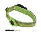 Dog Collar Green Pet Find Anti Lost Location Tracking Protective Cover Nylon Dog Collar