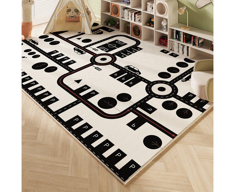 Area Rugs For Bedroom Living Room,Indoor Floor Rug For Kids Girls Boys,Size:60x90-Car Park Pattern