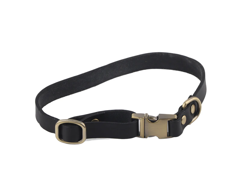 Leather Dog Collar Soft Padded Leather Pet Collar with Engraved Buckle for Small Medium Large Cats and Dogs