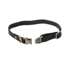 Leather Dog Collar Soft Padded Leather Pet Collar with Engraved Buckle for Small Medium Large Cats and Dogs