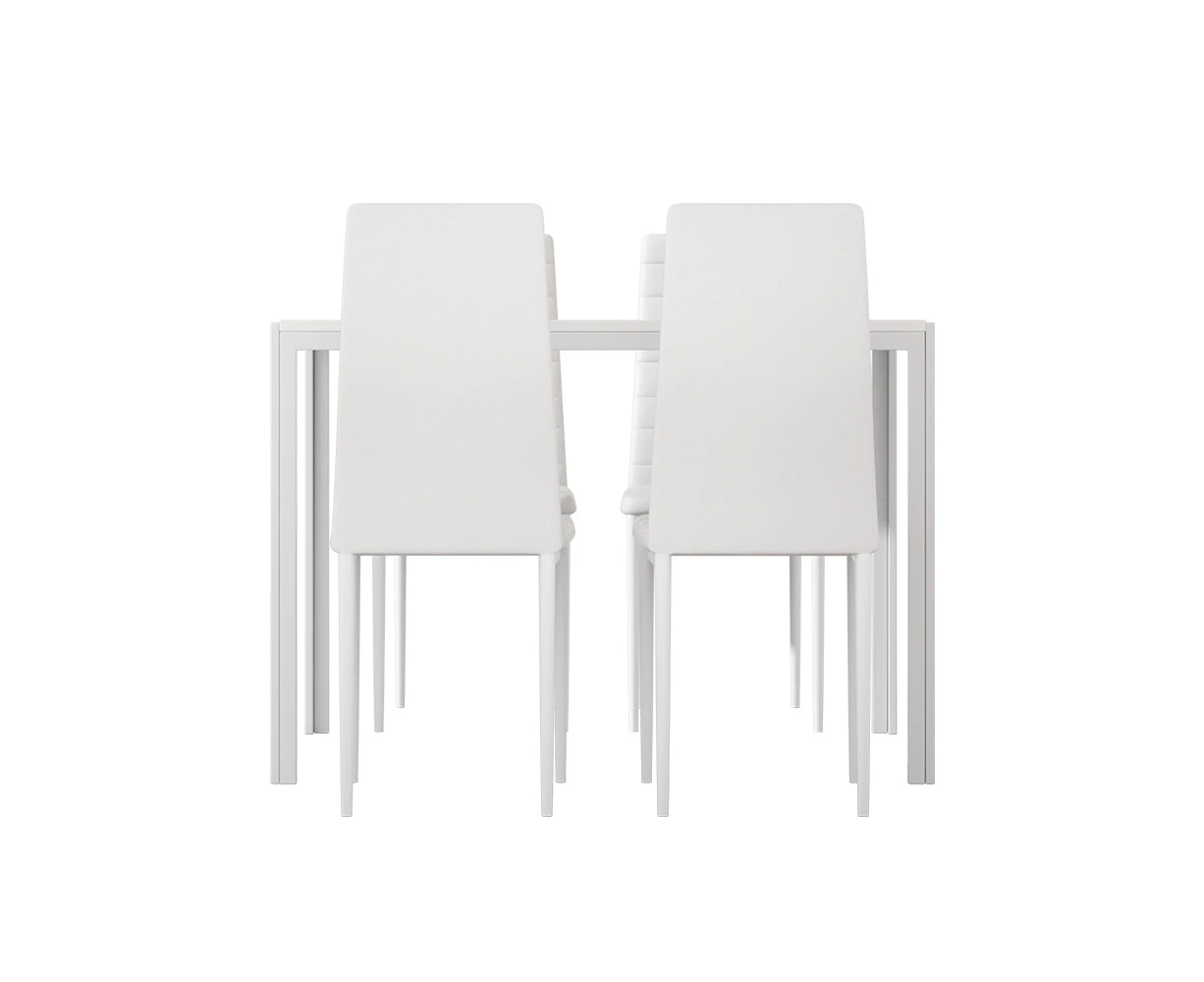 Dining Chairs and Table Dining Set - White