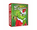 Green Monster Grinch Advent Calendar Set of 12 Cute Cartoon Figures Dolls for Christmas Holiday Stocking Stuffer GJ171-002