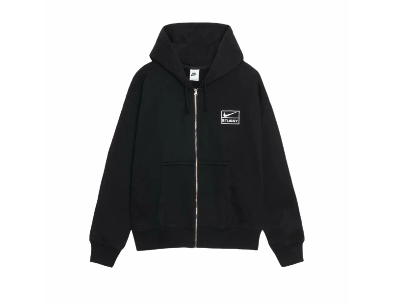 Stussy x Nike Stone Washed Fleece Zip Hoodie - Black