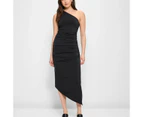 Drape Asymmetrical Midi Skirt - Lily Loves