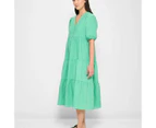 Target European Linen Tiered Midi Dress