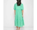 Target European Linen Tiered Midi Dress