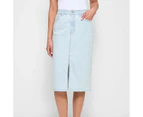 Target Split Front Denim Pencil Skirt