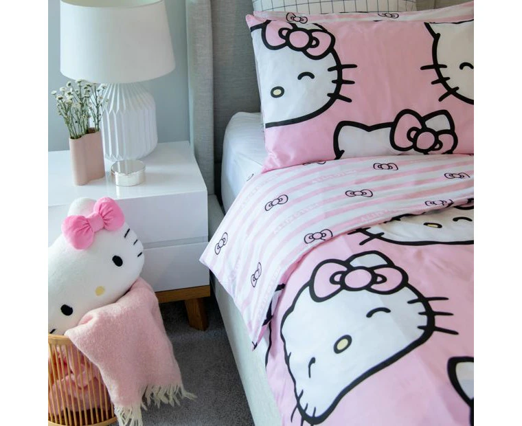 Hello Kitty Kids Quilt Cover Set - Pink