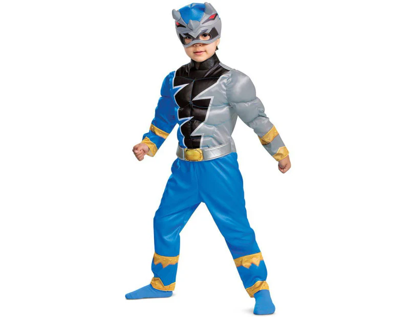 Dino Fury Toddler Boy's Blue Power Ranger Muscle Chest Costume Boys