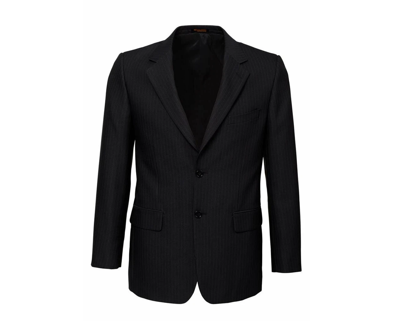 Men's Single Breasted 2 Button Suit Jacket Bamboo Blend Work Business Wedding - Black