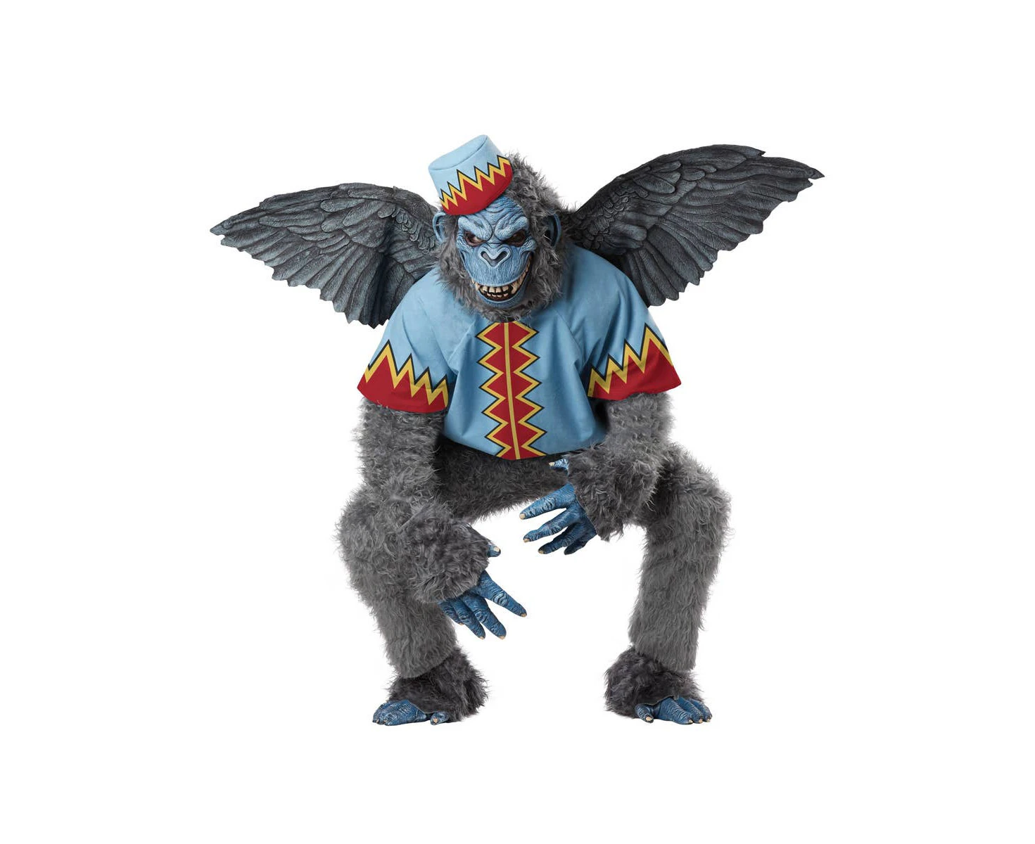 Evil Wizard of Oz Adult's Deluxe Winged Monkey Costume Mens