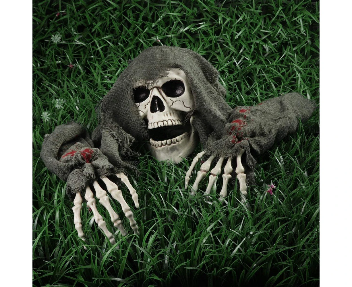 Realistic Skull Decoration Arms Stakes for Indoor and Outdoor Garden Skull and Skeleton Lawn Graveyard for Halloween Decoration