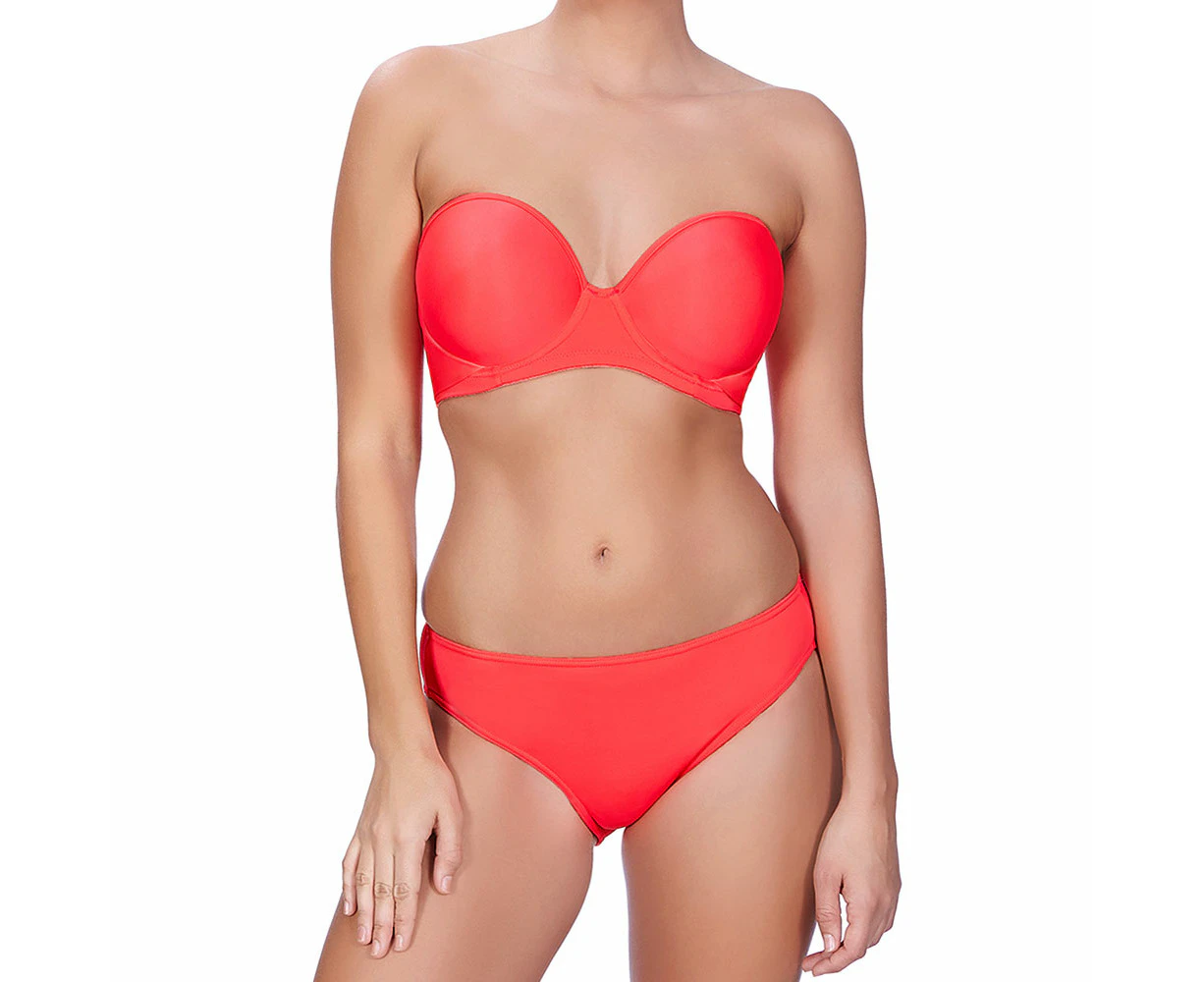 Freya Swim Deco Swim Underwire Moulded Multiway Bandeau Top Insanely Red AS3872