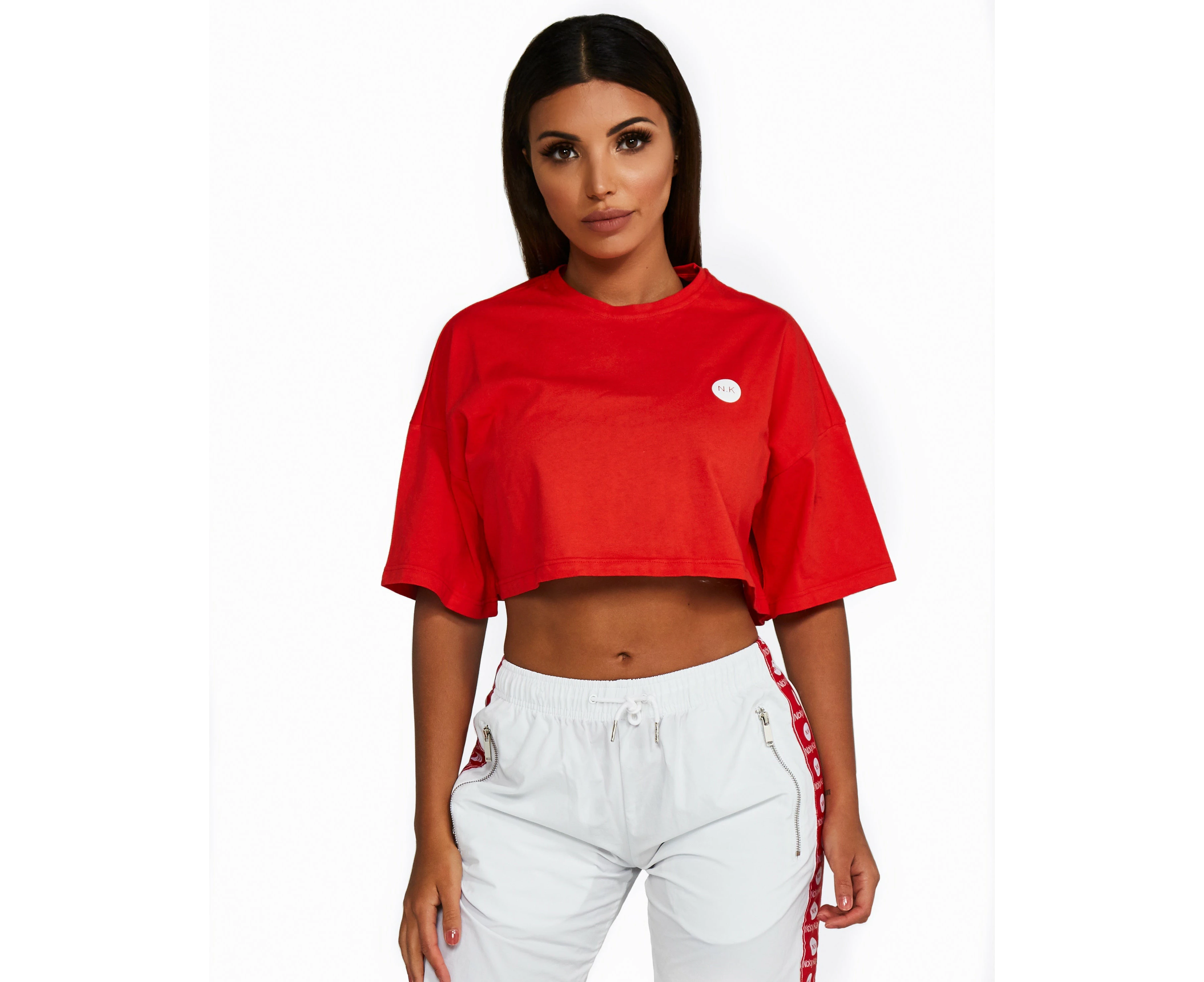 Women's T-shirt Cropped Red