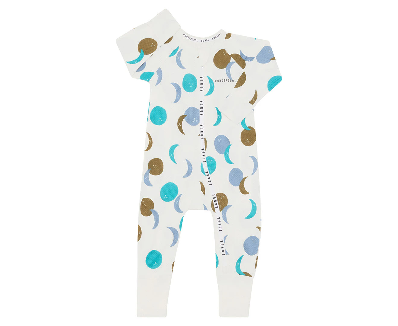 Bonds Baby Wondercool Eyelet Zip Wondersuit - Aqua Luna Glow