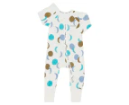 Bonds Baby Wondercool Eyelet Zip Wondersuit - Aqua Luna Glow