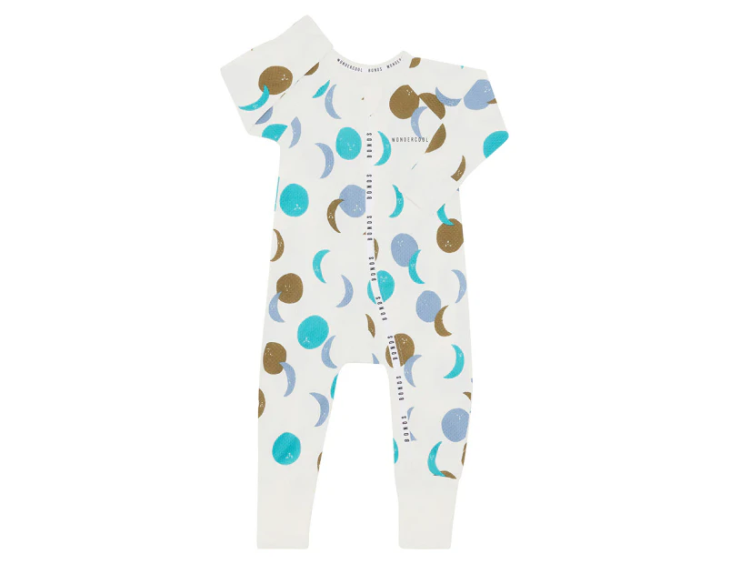 Bonds Baby Wondercool Eyelet Zip Wondersuit - Aqua Luna Glow