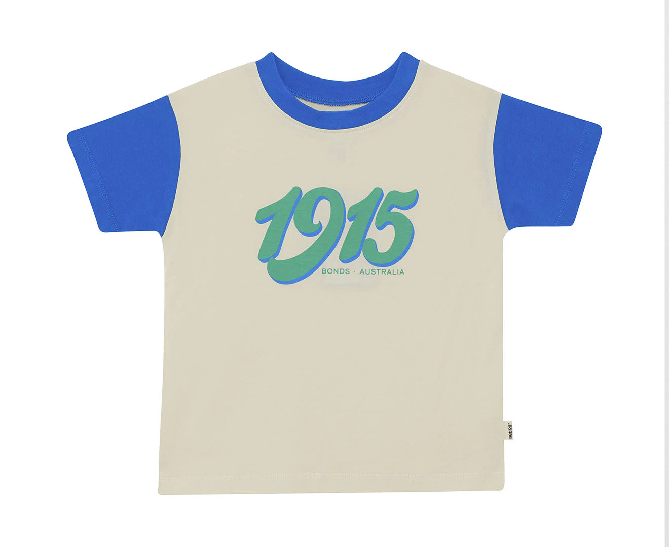 Bonds Kids' Short Sleeve Crew Tee / T-Shirt / Tshirt - 1915 Blue/Green