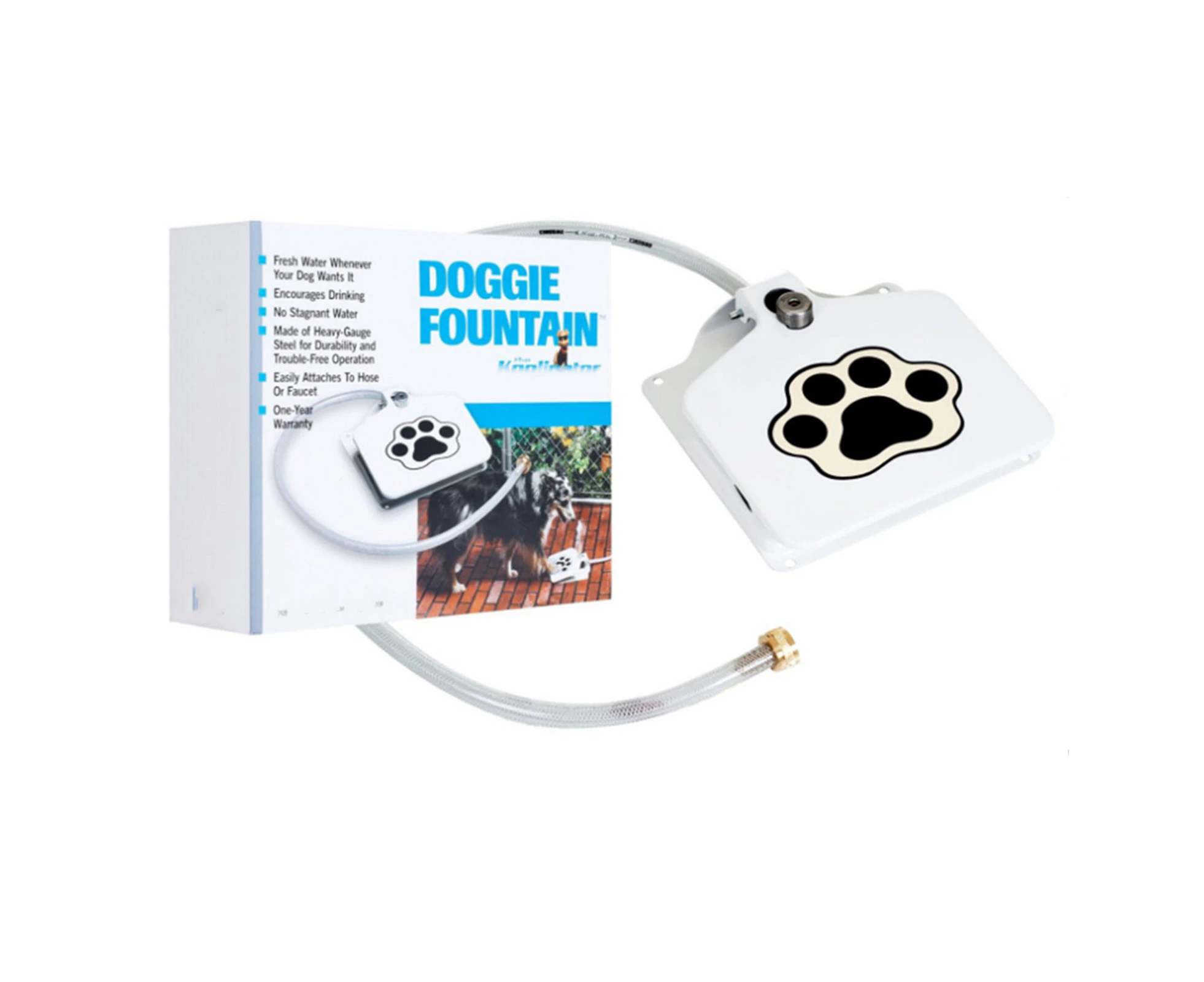 Dog Step On Water Dispenser Automatic Outdoor Paw Activated Water Fountain for Dogs Cats