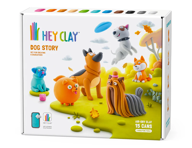 Hey Clay Dog Story Air Dry Clay Activity Set