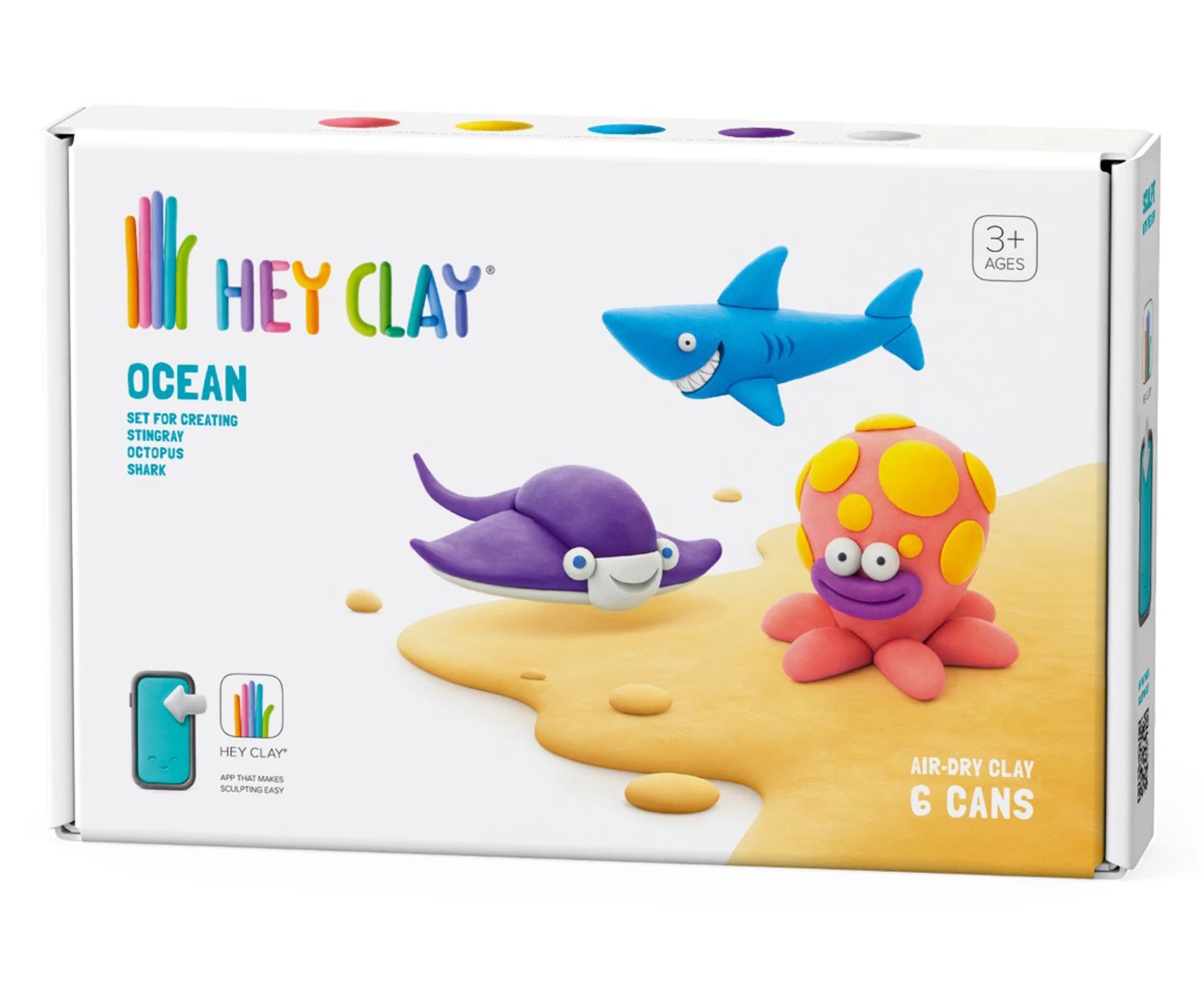 Hey Clay Ocean Creatures Air Dry Clay Activity Set