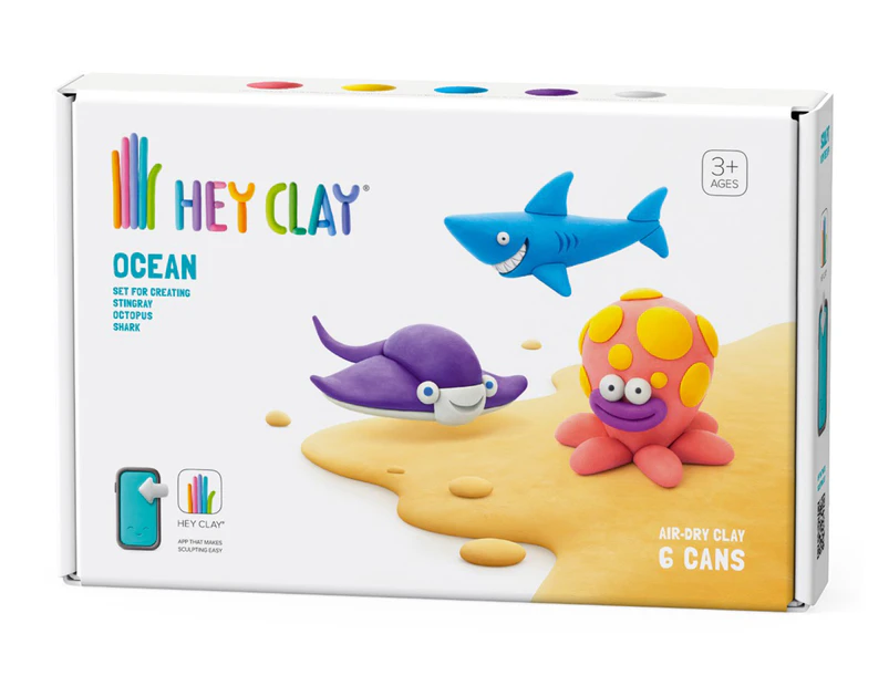 Hey Clay Ocean Creatures Air Dry Clay Activity Set