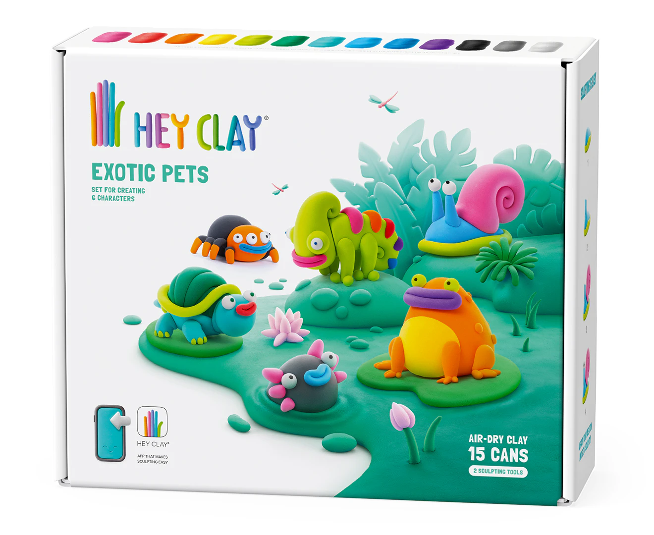 Hey Clay Exotic Pets Air Dry Clay Activity Set