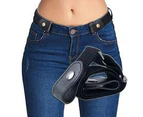 Waist Belt for Women & Men Buckle-Free Elastic - Apricot