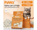 Pawz 2.5kg Tofu Cat Litter Clumping Flushable Fast Super Absorben Natural x12