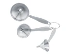 3Pcs Stainless Steel Funnel Set - Practical Kitchen Tool for Transferring Oil, Wine, Liquid & Powder