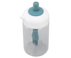 230ML Press Control 2-in-1 Oil Dispenser Bottle - Kitchen Glass Oil Bottle with Silicone Brush - Dark Green