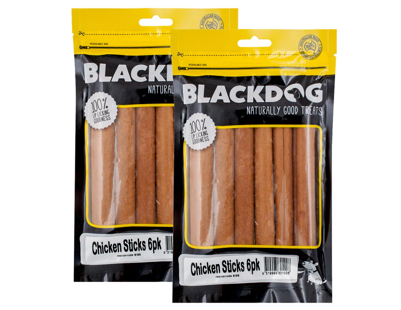 2 x 6pk Blackdog Chicken Sticks Dog Treats