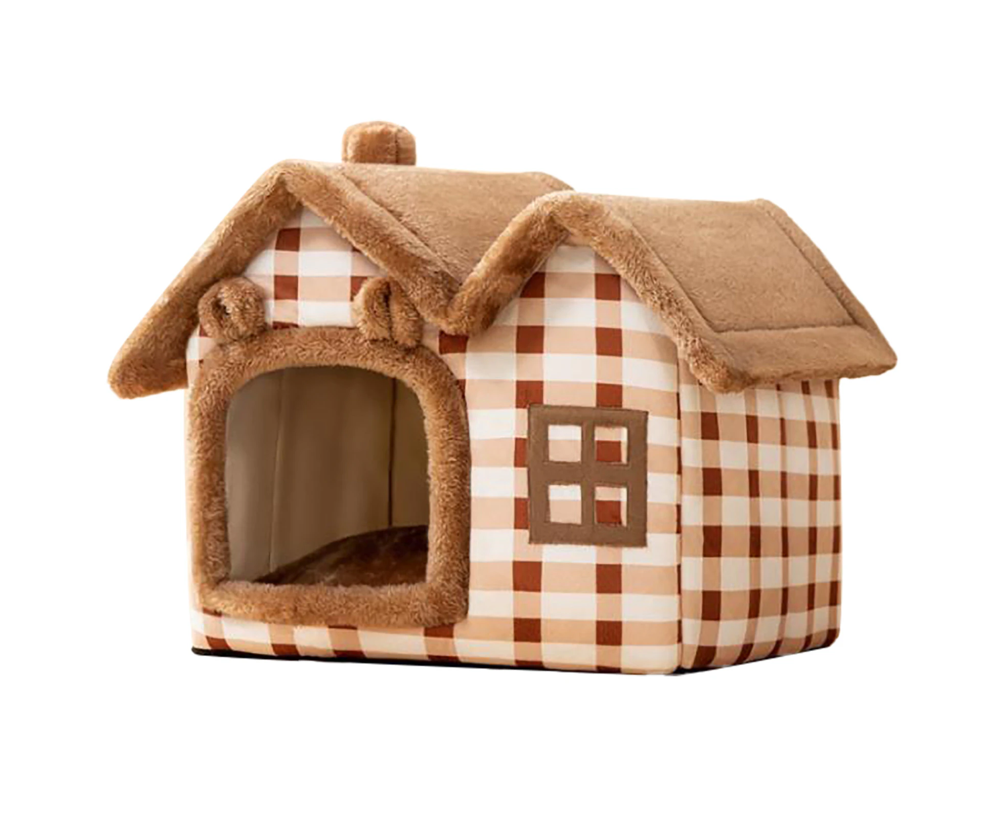 Cat House Multipurpose Warm Comfortable Closed Design Plush Dog Pet Cave Bed for Winter S (Weight: Within 2.5kg/5.5lb)