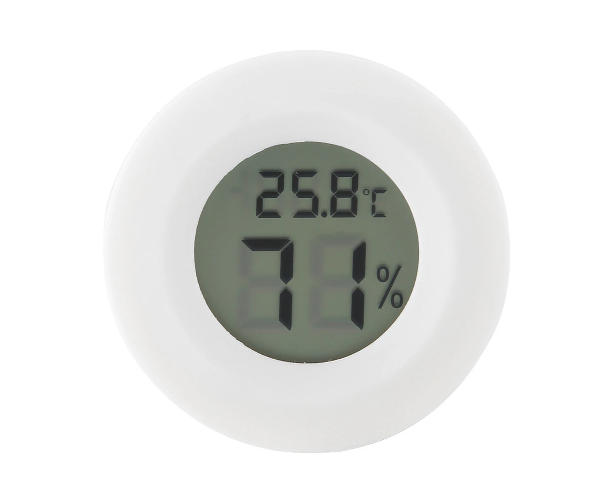 Mini Digital LCD Thermometer Hygrometer Round Shape Temperature Humidity Meter for Reptile